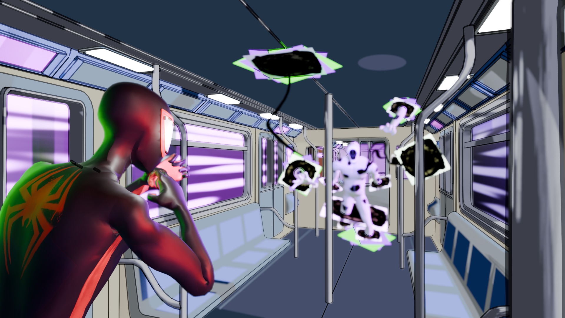 Miles vs Spot train fight